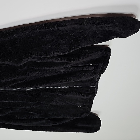 THE North Face xs black plush zip up jacket - Picture 3 of 8